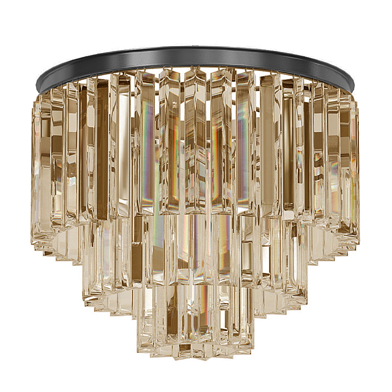 Люстра Odeon C3001–D50/3 Черный Прозрачное Стекло Дымчатый (Smoke) Янтарь (Amber) в Костроме | Loft Concept 