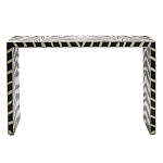 Консоль Дизайнерская Kenya Console ZEBRA Bone Inlay black варинант исполнения - 1 | Loft Concept в Костроме