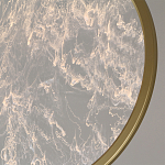 Светодиодный подвесной светильник круглой формы с металлической рамой золотого цвета Marble Glow 47 варинант исполнения - 4 | Loft Concept в Костроме