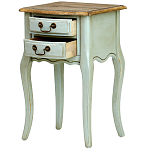 Прикроватная тумба из массива березы светло-бирюзовая Montmartre Provence Bedside Table варинант исполнения - 4 | Loft Concept в Костроме