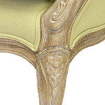 Кресло Ava Classical Armchair green striped flax варинант исполнения - 5 | Loft Concept в Костроме