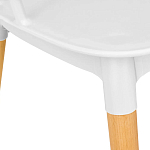 Пластиковый стул на ножках из массива бука Ferret Spiral White варинант исполнения - 5 | Loft Concept в Костроме