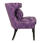 Полукресло с мягкой обивкой из жаккарда на 4-х ножках из массива березы Baroque Armchair violet варинант исполнения - 1 | Loft Concept в Костроме