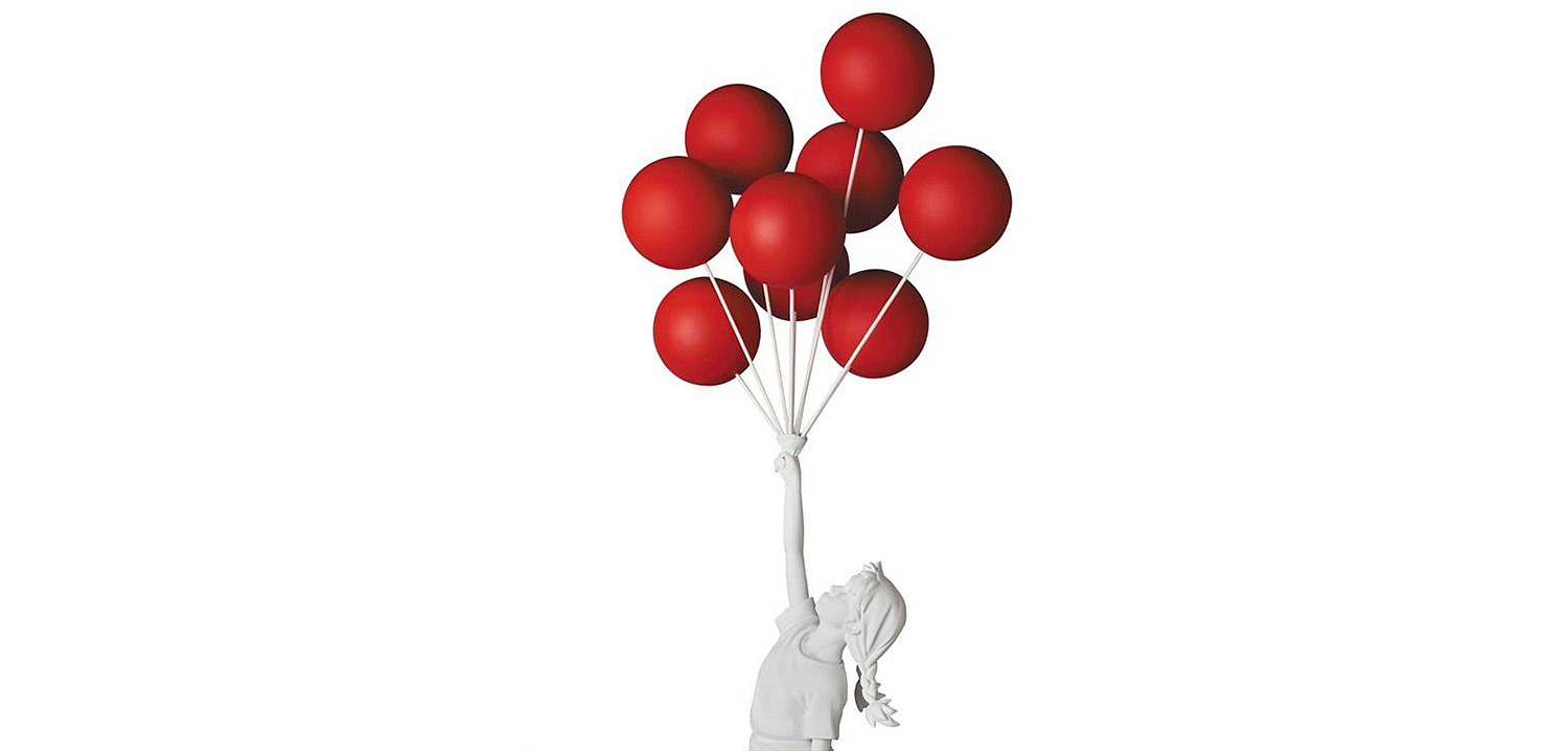 Статуэтка Flying Balloons Girl white and red Статуэтка Flying Balloons Girl white and red - Loft-Concept в Костроме