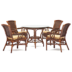 Комплект обеденный из ротанга Eloise варинант исполнения - 1 | Loft Concept в Костроме