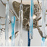 Бра с ветвистым каркасом из металла и подвесками из стекла Droplet Chandelier варинант исполнения - 3 | Loft Concept в Костроме