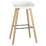 Барный стул на ножках из натурального дерева Boras White варинант исполнения - 1 | Loft Concept в Костроме
