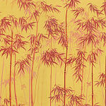 Обои ручная роспись Distant Bamboo Firefly on dyed paper варинант исполнения - 1 | Loft Concept в Костроме