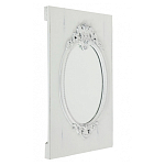 Зеркало белое овальное в прямоугольной деревянной раме с легкими потертостями White Provence варинант исполнения - 2 | Loft Concept в Костроме