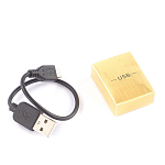 Зажигалка электронная с накладкой из натурального камня Содалит и с USB проводом для зарядки Stone Lighters варинант исполнения - 4 | Loft Concept в Костроме