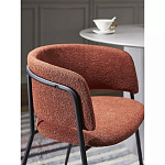 Стул полукруглый мягкий с буклированной обивкой Chair with Boucle Upholstery варинант исполнения - 6 | Loft Concept в Костроме