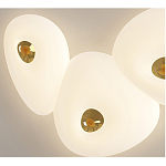 Потолочный светильник с тремя овальными матовыми плафонами TRIDalmen варинант исполнения - 4 | Loft Concept в Костроме