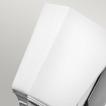 Бра с белым матовым плафоном на прямоугольном основании цвета хром Hinkley варинант исполнения - 4 | Loft Concept в Костроме