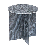 Столик кофейный с столешницей из черного мрамора Compact Black Marble Table варинант исполнения - 2 | Loft Concept в Костроме