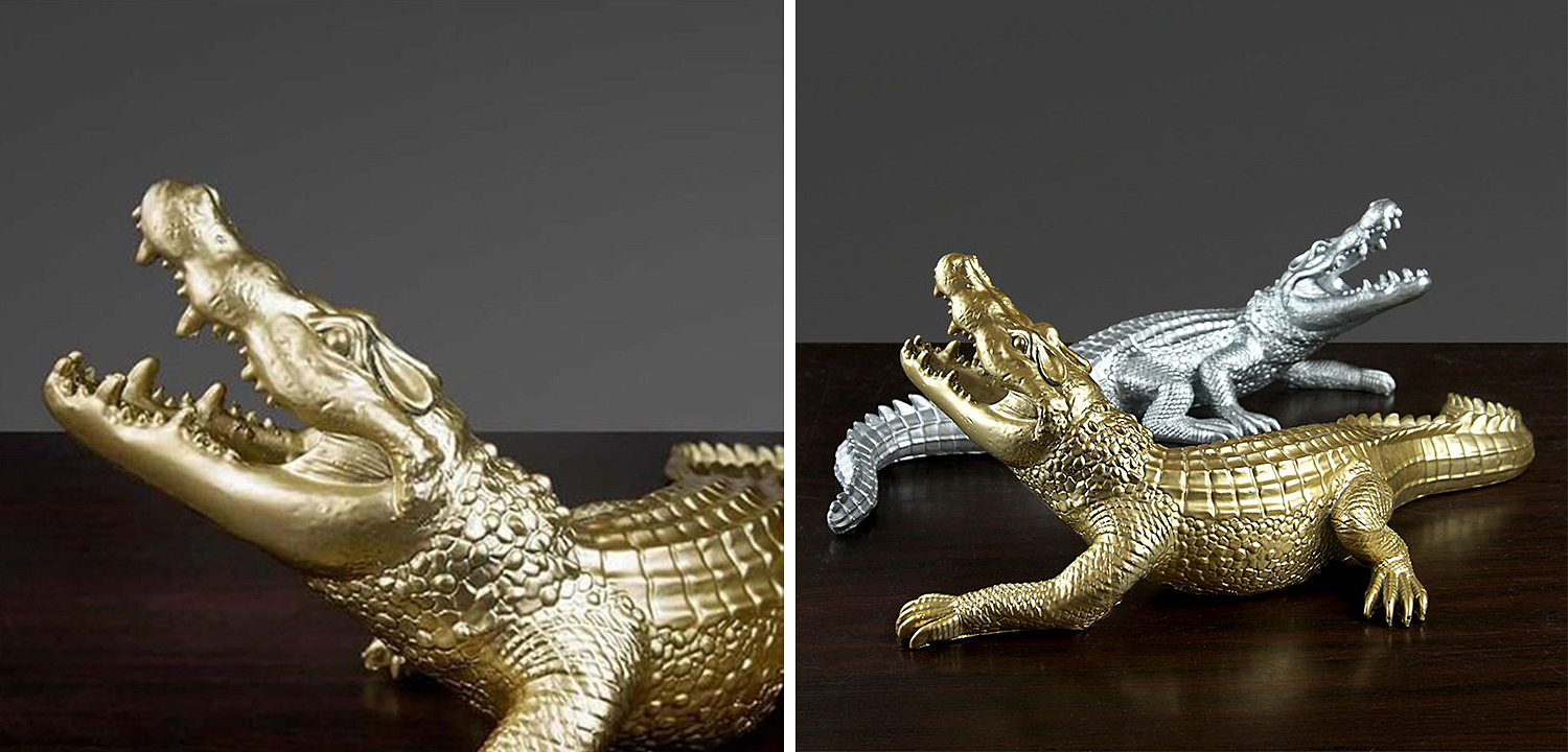 Статуэтка Crocodile Gold Статуэтка Crocodile Gold - Loft-Concept в Костроме