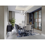 Люстра с двумя кольцами цвета хром и прозрачными хрустальными шарами по периметру Sacramento Transparent Balls Chandelier варинант исполнения - 11 | Loft Concept в Костроме