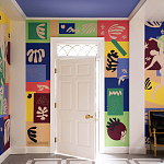 Обои ручная роспись в стиле Арт-деко Jazz Special Colourway on dyed silk with embroidery варинант исполнения - 2 | Loft Concept в Костроме