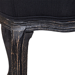 Кресло низкое в стиле прованс Черный Лен Louis French Armchair  варинант исполнения - 4 | Loft Concept в Костроме