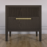 Прикроватная Тумбочка Primo с двумя ящиками Темный орех варинант исполнения - 1 | Loft Concept в Костроме