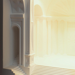 Встраиваемый в стену гипсовый светильник под покраску с арками и рельефными колоннами Antiquity Athena варинант исполнения - 9 | Loft Concept в Костроме