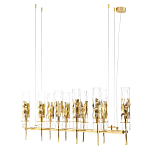 Люстра подвесная прямоугольная с 10-ю цилиндрическими плафонами LIAISON варинант исполнения - 1 | Loft Concept в Костроме