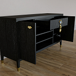 Комод-буфет Elsa Dreams Black с открытыми полками   варинант исполнения - 5 | Loft Concept в Костроме