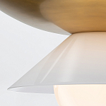 Подвесной светильник латунного цвета с конусовидным белым плафоном Quintiesse варинант исполнения - 10 | Loft Concept в Костроме