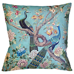Подушка декоративная с изображением птиц в саду Chinoiserie Garden Two Peacocks Cushion варинант исполнения - 1 | Loft Concept в Костроме