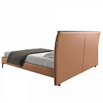 Кровать двуспальная коричневая из экокожи Modern Look варинант исполнения - 4 | Loft Concept в Костроме