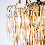 Люстра со стеклянными подвесками янтарного цвета Ambre Glass Chandelier 70 варинант исполнения - 2 | Loft Concept в Костроме