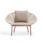Дизайнерское уличное кресло с веревочной спинкой PETALO Armchair варинант исполнения - 6 | Loft Concept в Костроме