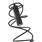 Бра светодиодное из металла со спиральным декоративным элементом черное Metal Spiral варинант исполнения - 2 | Loft Concept в Костроме