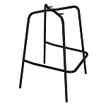 Барный стул со спинкой и подлокотниками на 4-х металлических ножках Douglas Rhombus Серый Велюр варинант исполнения - 5 | Loft Concept в Костроме