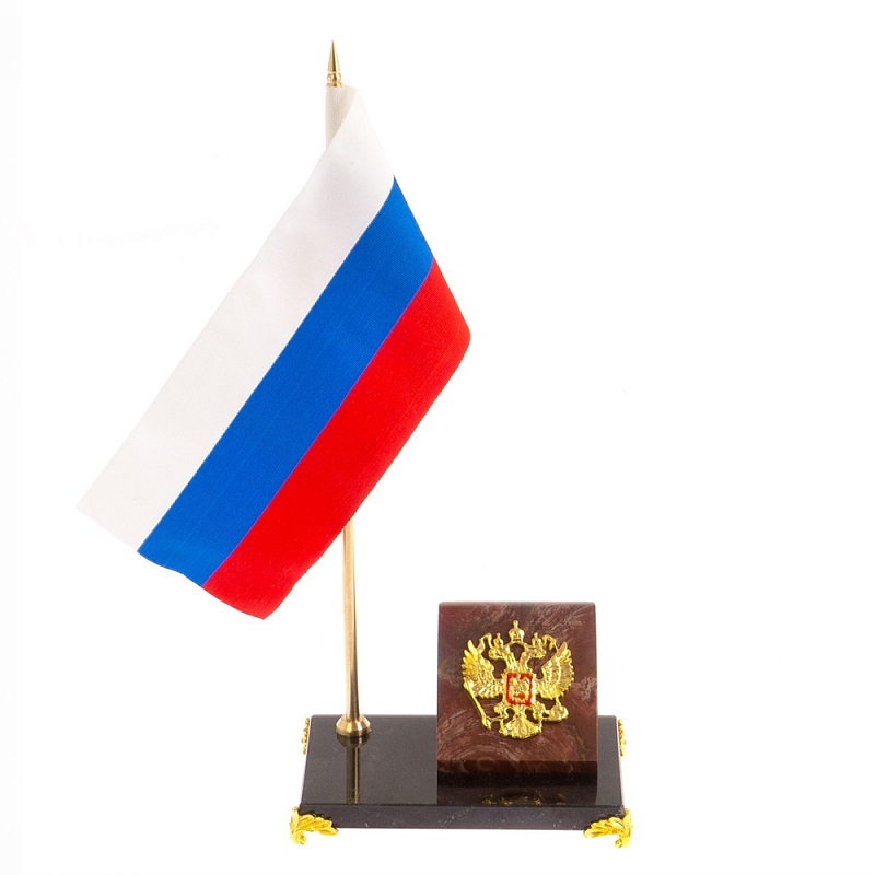 Флагшток с гербом России на подставке из натурального камня лемезит Stone Flagpole Лемезит Красный Белый Синий Флагшток с гербом России на подставке из натурального камня лемезит Stone Flagpole Лемезит Красный Белый Синий в Костроме | Loft Concept