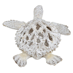 Статуэтка черепаха с ажурным панцирем и детализированной текстурой в белом цвете Marine Accessories варинант исполнения - 4 | Loft Concept в Костроме