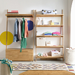 Корзина для белья из ткани букле Boucle Organizers Round варинант исполнения - 3 | Loft Concept в Костроме