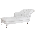 Кушетка белая с мягкой обивкой из велюра Michael Couch варинант исполнения - 1 | Loft Concept в Костроме