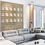 Панно на стену плетеное Макраме бежевый цвет  варинант исполнения - 12 | Loft Concept в Костроме