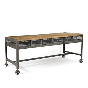 Стол Industrial Metal Metropolitan Work Table