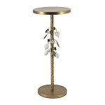 Столик золотистый с цветочной композицией на основании Forest Fairy Tale варинант исполнения - 3 | Loft Concept в Костроме