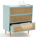 Комод с 3-мя ящиками из ротанга Blais Turquoise Wicker Furniture варинант исполнения - 2 | Loft Concept в Костроме