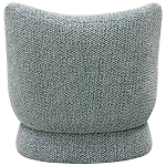 Дизайнерское мягкое кресло без подлокотников в голубой пестрой обивке Roux Armchair варинант исполнения - 2 | Loft Concept в Костроме