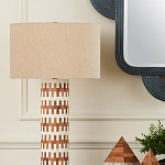 Настольная лампа с узором вдоль колоннообразного основания Brick Surface варинант исполнения - 4 | Loft Concept в Костроме