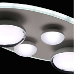 Потолочный светильник овальной формы белого цвета с 4-мя лампами Lunar Pebbles варинант исполнения - 9 | Loft Concept в Костроме