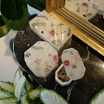 Шкатулка из эпоксидной смолы с цветами розовая Epoxy Resin Rectangular Box Pink варинант исполнения - 6 | Loft Concept в Костроме