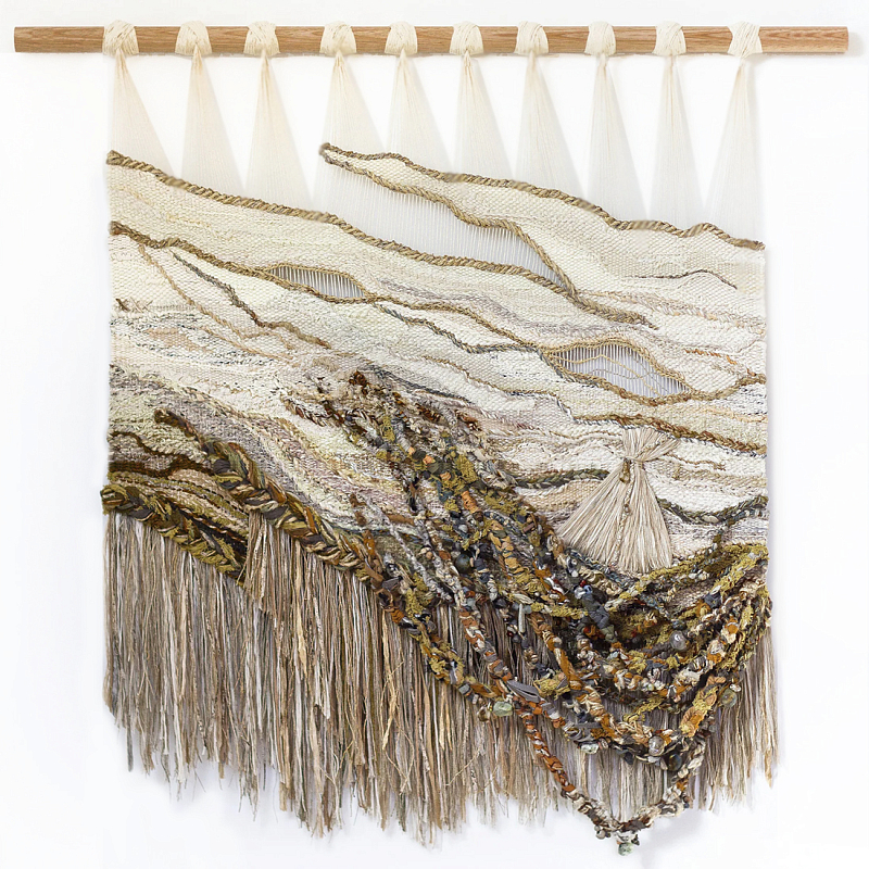 Большой Гобелен ручная работа Wabi-Sabi I Коричневый Бежевый в Костроме | Loft Concept 