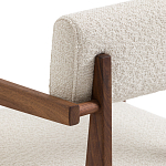 Кресло обеденное Alcove White Boucle из массива ореха варинант исполнения - 6 | Loft Concept в Костроме