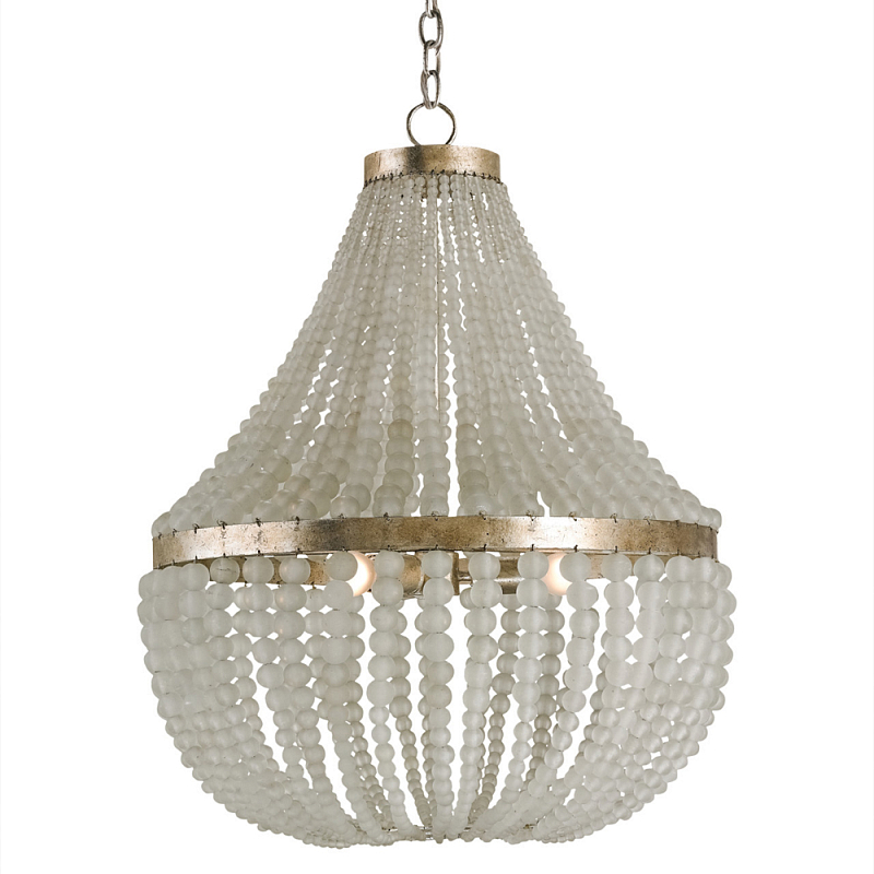 Люстра каплевидной формы с подвесками в виде круглых прозрачных бусин Crystal Bead Chandelier Серебряный Прозрачный Люстра каплевидной формы с подвесками в виде круглых прозрачных бусин Crystal Bead Chandelier Серебряный Прозрачный в Костроме | Loft Concept