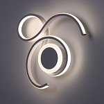 Бра белого цвета с изогнутыми световыми линиями и круглым основанием Luke Lampco Tracer Lamp варинант исполнения - 2 | Loft Concept в Костроме