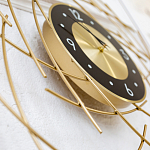 Часы настенные из металла с чёрным циферблатом Current Time варинант исполнения - 3 | Loft Concept в Костроме